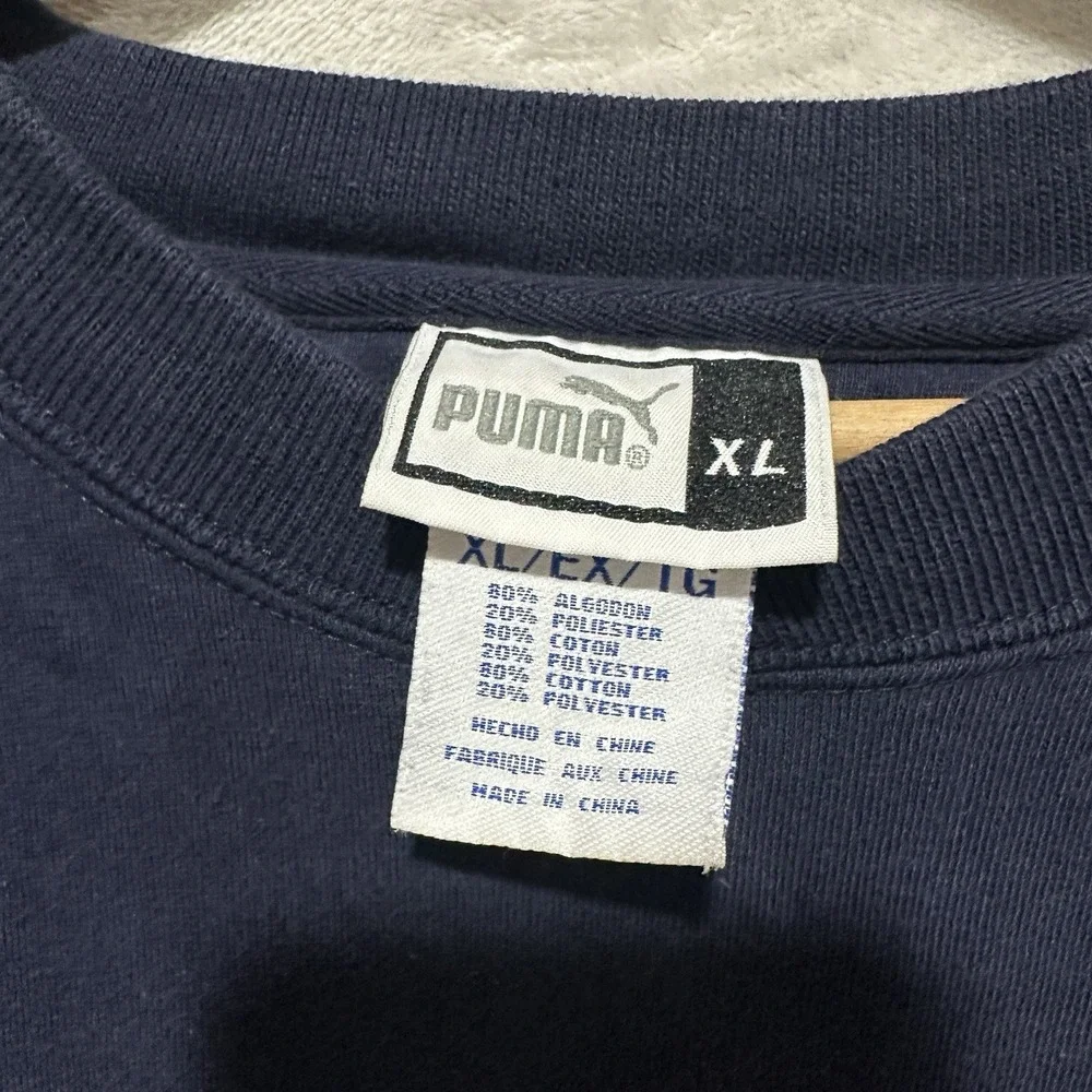 Miller Park Milwaukee VTG Puma‎ Sweatshirt XL Navy Blue Wisconsin Crewneck Logo